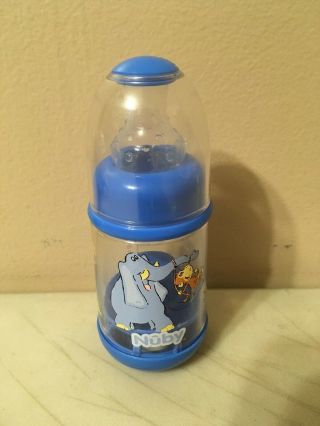 Vintage Nuby Infant Feeder Bottle Baby Cereal Baby Food 2oz Stage Blue Elephant