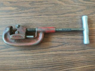 Rigid No 2a Heavy Duty Pipe Cutter 1/8” To 2” Vintage Cast Iron