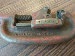 Rigid No 2A Heavy Duty Pipe Cutter 1/8” To 2” Vintage Cast Iron 3