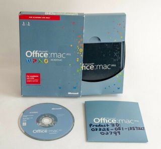 Microsoft Office For Mac Academic 2011 Software Apple Macintosh Dvd Wpxo