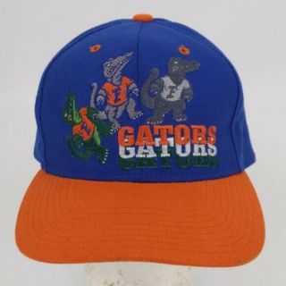 Vintage Florida Gators Pro Player Wool Blend Logo Snapback Blue Orange Hat Cap