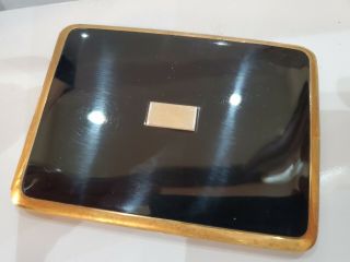 Vintage Marathon Black Enamel & Gold Tone Cigarette Case 118/4