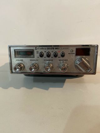 Vintage Cobra 25 Ltd Wx Classic Cb Radio.  With Mic And Power Cord.
