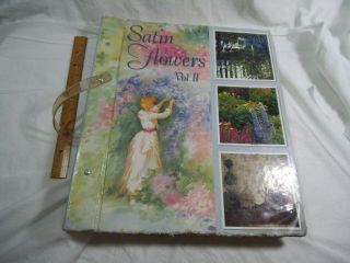 Vintage Satin Flowers Vol 2 Wallpaper Sample Book - 15.  5 " X 13.  5 "