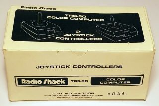 Rare Radio Shack Cat No 26 - 3008 Trs - 80 Joystick Controllers (2) Nos