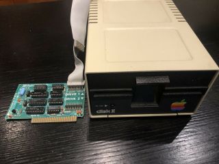 Apple 5.  25 " Floppy Disk Drive For Ii Iie Plus Computer A2m0003,  With Card