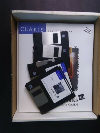ClarisWorks 4.  0 for Apple Macintosh Mac Computers - Document Software A6 3