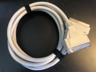 Long 10ft C50 Scsi Cable M/m Centronics 50 - Pin Apple Macintosh Male Gray Cord
