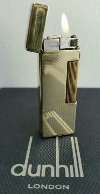 Newly Serviced With 1940s Dunhill Gold Rollalite Petrol Fluid Lighter