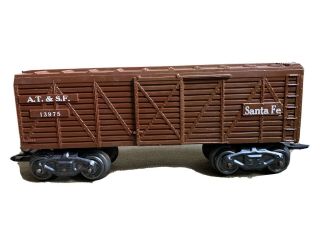 Vintage Marx At&sf 13975 Santa Fe Livestock Train Car O Ga Model Railroad Rr