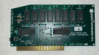 Apple Iie 80 Col / 64k Memory Expansion Card - 607 - 0103 - And