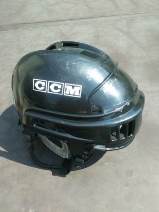 Vintage Black Ccm 652 Tacks Hockey Helmet - Youth Large
