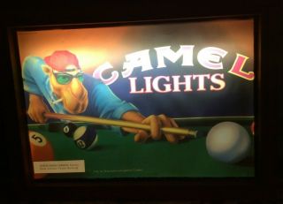 Vintage Camel Joe Cigarettes Pool Player Light Tobacco Sign