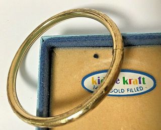 Vintage Kiddie Kraft 14k Gold Filled Baby Child Bangle Bracelet W/ Box