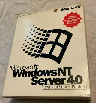 Windows Nt Server 4.  0 Terminal Server Edition In Big Box With 10 Cals
