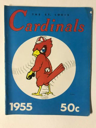 Vintage 1955 St.  Louis Cardinals Yearbook - Stan Musial