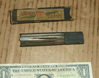 Vintage American Swiss File & Tool Co.  Usa,  Box Small Size Shape Files,  Old Tools