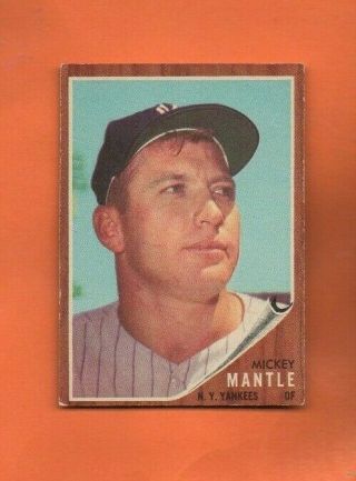 Mickey Mantle 200 1962 Topps Baseball Card - Vg/ex - Owner