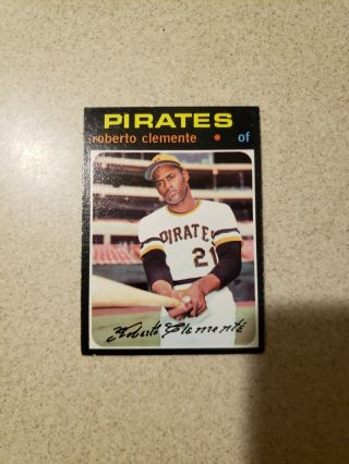 1971 Topps 630 Roberto Clemente Pittsburg Pirates Baseball.  Card