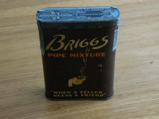 Vintage " Briggs " Pipe Mixture Tobacco Tin 1950 