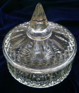 Indiana Glass Vintage Cut Glass Candy Dish W Lid Perfect For Valentine Candy