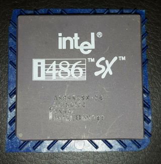 Intel 486sx - 20 Cpu Processor Sx406 1989 Rare Vintage