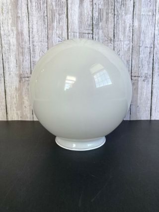 Vtg White Milk Glass Round Globe/shade Ceiling Light Hanging Lamp 3 1/8 " Fitter