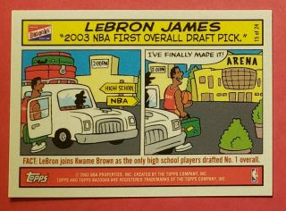 Lebron James Rc 2003 - 04 Topps Bazooka Rookie Card 15 Perfect