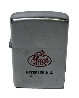 Vintage Zippo Mack Trucks Paterson Nj Lighter Advertising