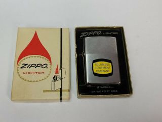 Vintage 1974 Zippo Lighter Columbus Equipment Company Boxed