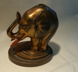Rare 1935 Vintage Art Deco Ronson Amw Elephant Table Striker Lighter Orig Tusks