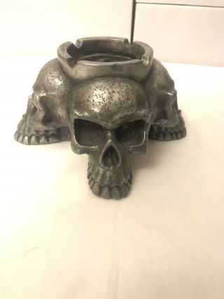 Vintage Rare 98 W.  U.  I.  Carved Skull Ashtray