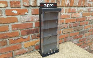 Zippo 15 Lighter Locking Store Counter Top Display Case Showcase W/ Keys