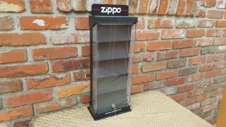 Zippo 15 Lighter Locking Store Counter Top Display Case Showcase w/ Keys 2