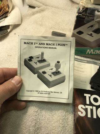 CH Products Mach I Plus Analog Joystick w/ Box & Manuals Vintage Rare 2