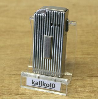 Unique Vintage " Asr " Semi - Automatic Pocket Petrol Wick Lighter - Usa 1950 - Serviced