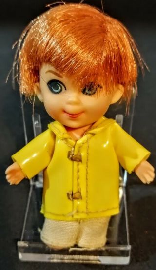 Vintage Liddle Kiddle Doll Bunson Burnie 1965 - 66 Firefighter W/ Coat & Shorts