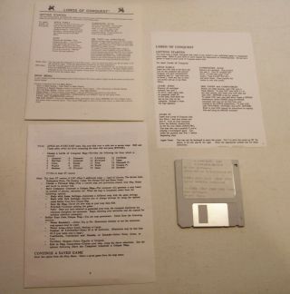 CLASSIC Lords of Conquest by Electronic Arts for Atari ST - - (ODD) 2