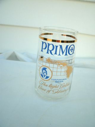 Vintage Primo Hawaiian Beer Glass 1] - - Vg
