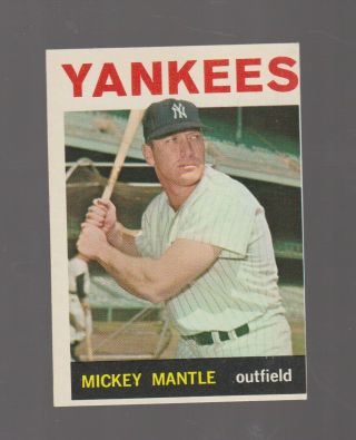 1964 Topps 50 Mickey Mantle Yankees Great Bv $500 Ex/mt,