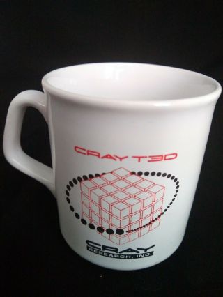 Vintage Cray Research Inc 12 oz.  Coffee Mug Cup Supercomputing T3D computer 3