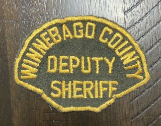Vintage Winnebago County Illinois Deputy Sheriff Cheese Cloth Patch Police - 4 "