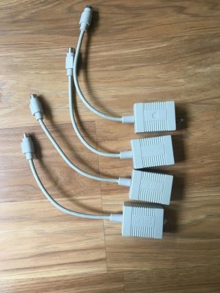 Four Apple / Farallon / Poweruser Localtalk Rj - 11 Network Connectors (phonenet)