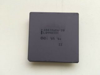 Intel 386,  A80386dx - 20,  Intel 386dx - 20,  Double Sigma,  386dx Cpu,  Vintage Cpu
