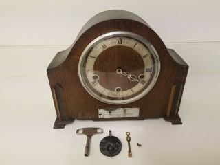 Vintage Enfield Royal Art Deco Westminster Chime Clock 1930s With Dedication.