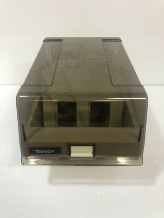 Tandy 5.  25 Computer Floppy Disk File Storage Case 5 1/4 With 6 Divider Vintage