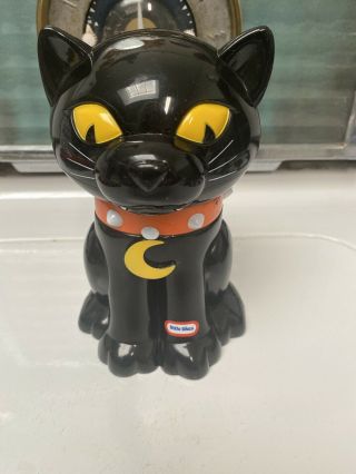 Vintage 1995 Halloween Little Tikes Black Cat With Meow Sound Flashlight