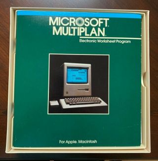 Vintage Macintosh 1984 Microsoft Multiplan 1.  0 Software - Rare