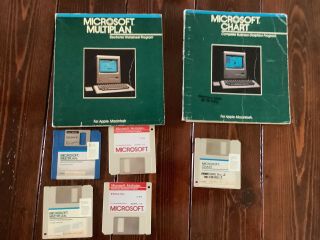 Microsoft Multiplan And Microsoft Chart For Macintosh 1984.