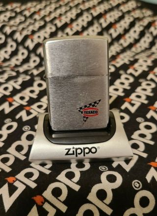 Vintage Zippo Lighter Texaco Racing Flag 1974 Rare